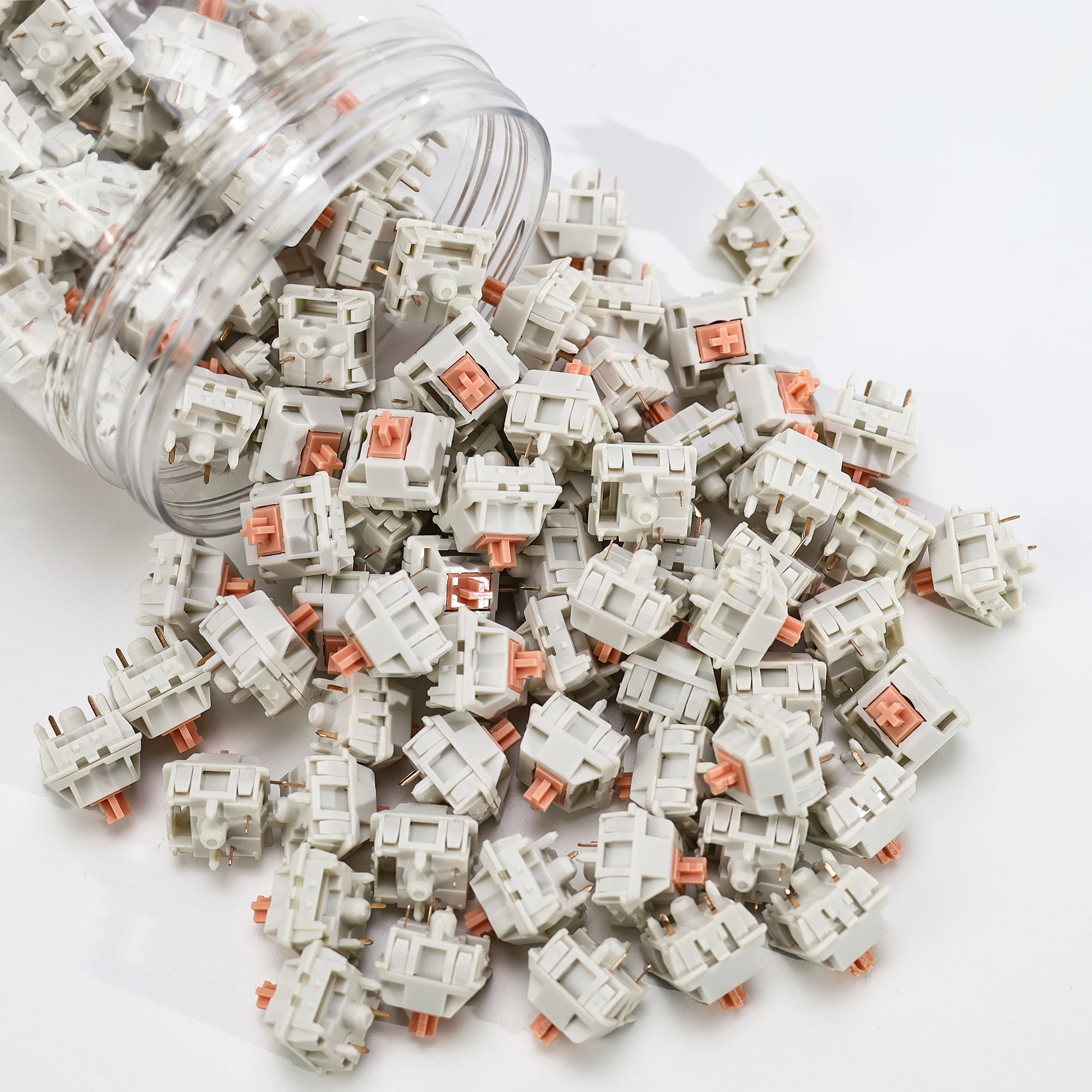 KBDiy Taktiler Schalter Holy Panda 5-PIN 55gf 62gf 67gf Vorgeschmierte POM Cremige Schalter für Benutzerdefinierte DIY 60% Gamer Mechanische Tastatur Image