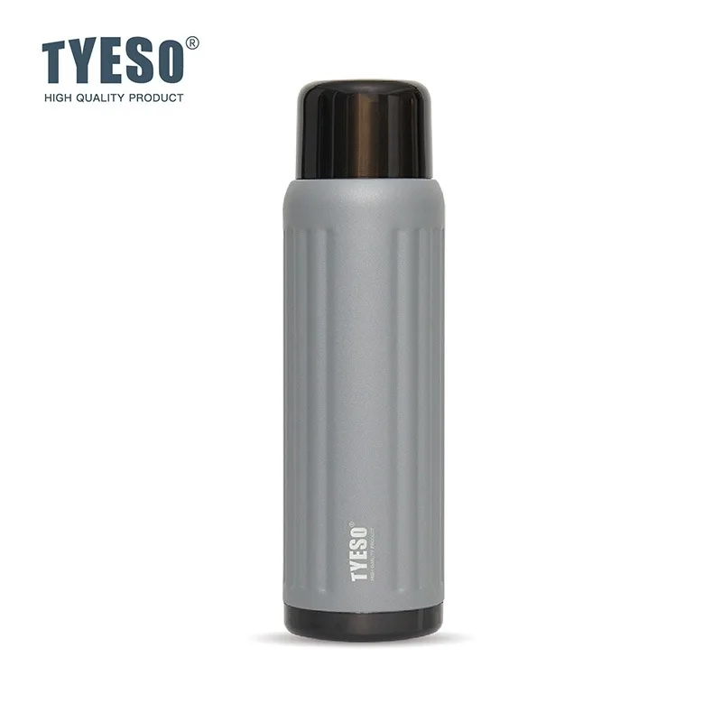 Tyeso 750ml Vakuum-Thermosflasche Auslaufsichere Isolierte Wasserflasche Edelstahl Reisebecher für Heiße und Kalte Getränke BPA-Frei mit Einfachem Griff Image
