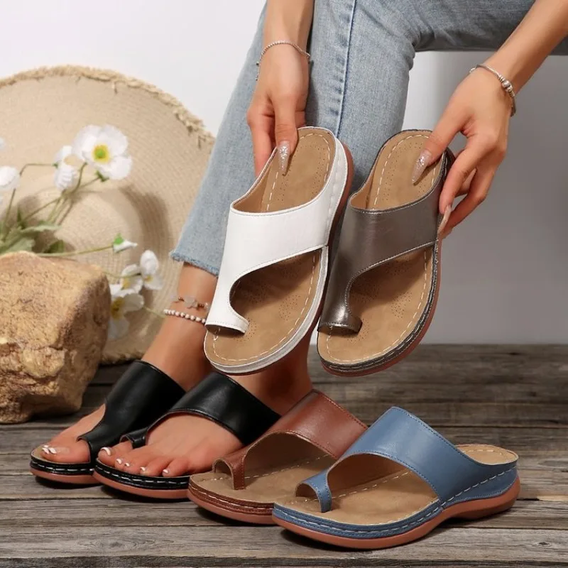 Sommer 2025 Damen-Flip-Flops, Damen-Keilsandalen, modische und vielseitige Damen-Slipper Image