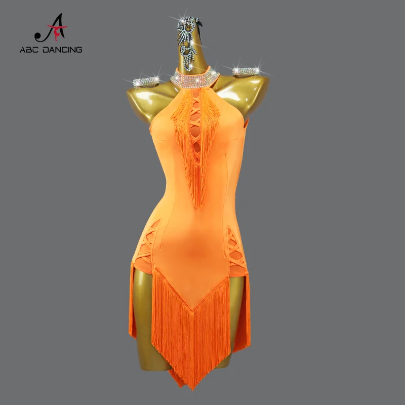 Abito da ballo latino per donna, costume sexy da palcoscenico Kpop, completo femminile, abbigliamento standard, vestito da sera per ragazza, outfit da ballo Samba, abbigliamento da pratica