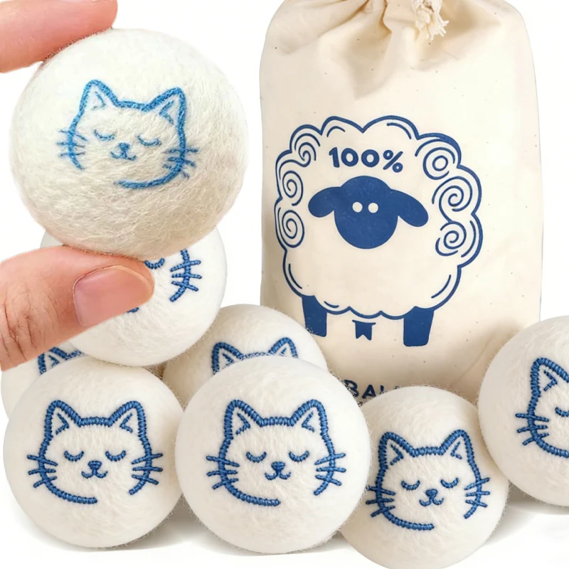 1-20pcs Reusable Wool Dryer Balls Reduce Wrinkles Decrease Drying Time Washing Fleece Dry Ball Home Washing Machine Laundry Tool