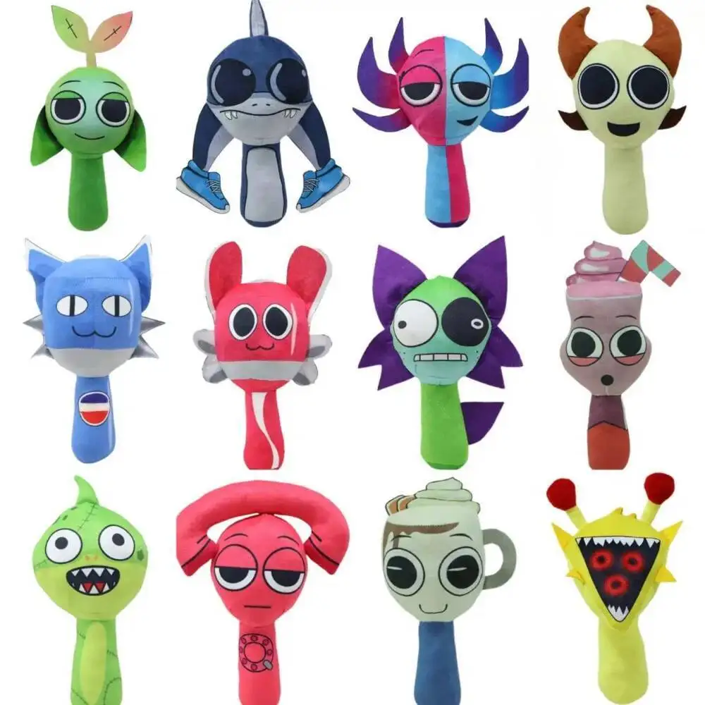 Sprunki Plüschtiere, Sprunki-Spiel-Figuren, Stoffpuppen, Sprunki Plüschfiguren, Weiche Spielzeuge, Kuscheltiere Image