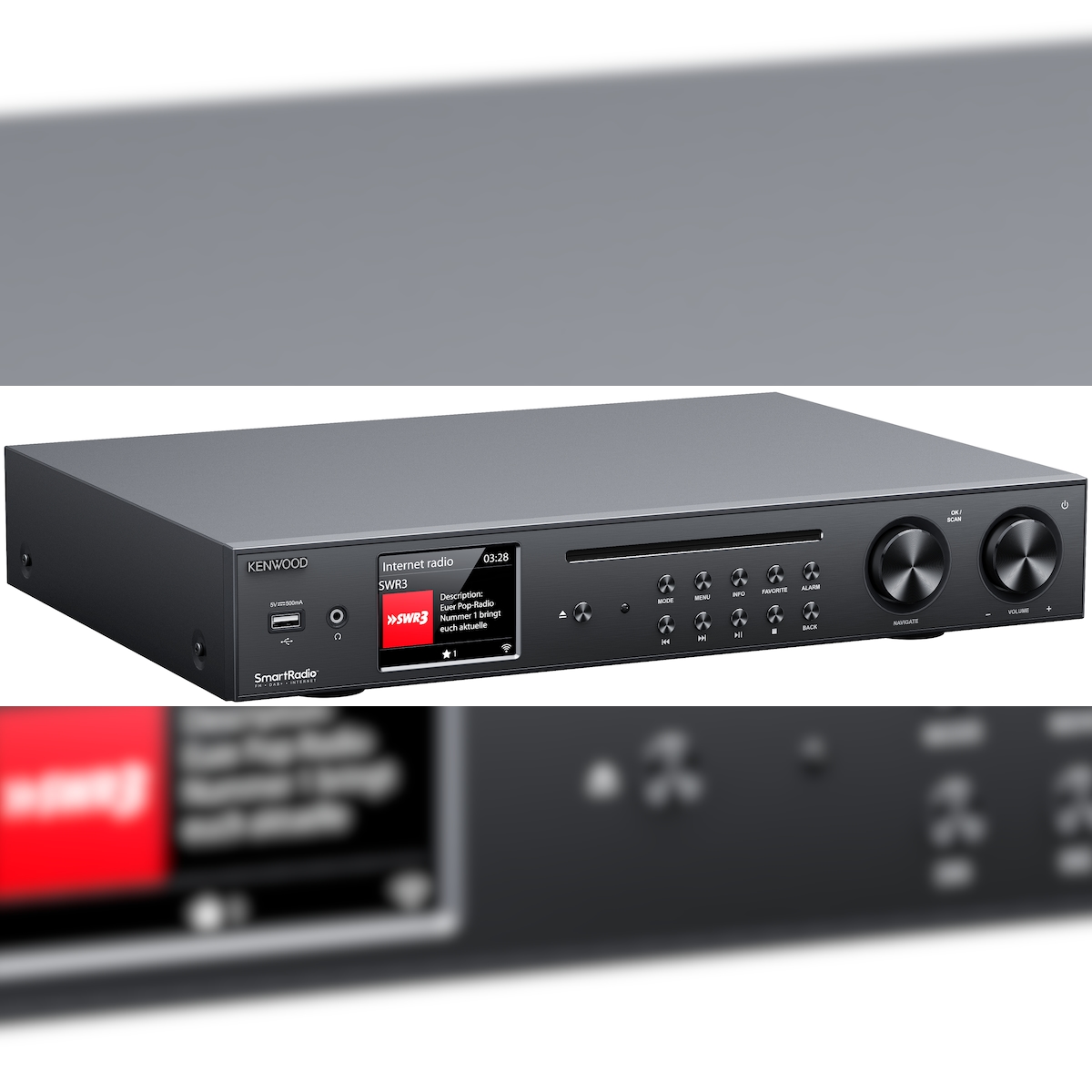 Kenwood KR-W8000SCD Netzwerk-HiFi-Receiver 2x30W DAB+ WiFi Image