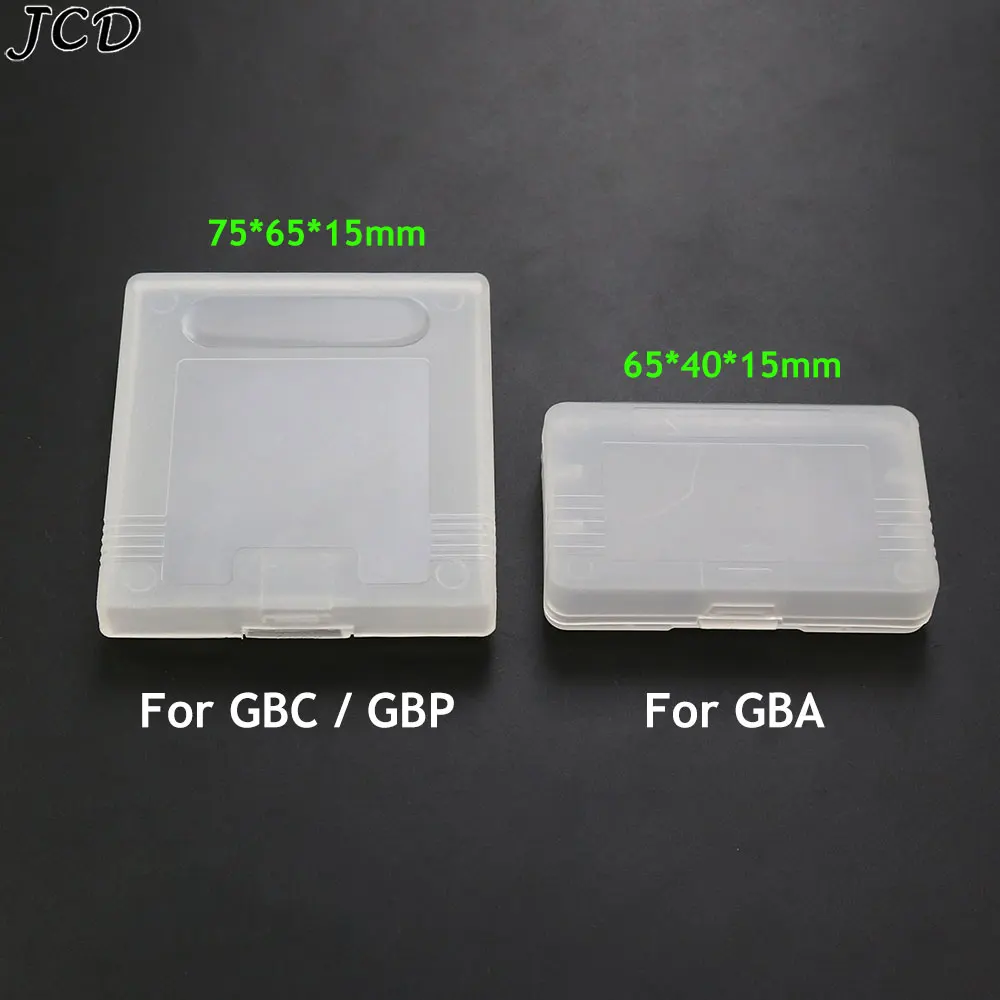 JCD 10 Stück Kunststoff-Spielkassetten-Kartenetui für GameBoy Color GBC GBA GBP Gaming-Karten, Anti-Staub-klare Schutzbox Image