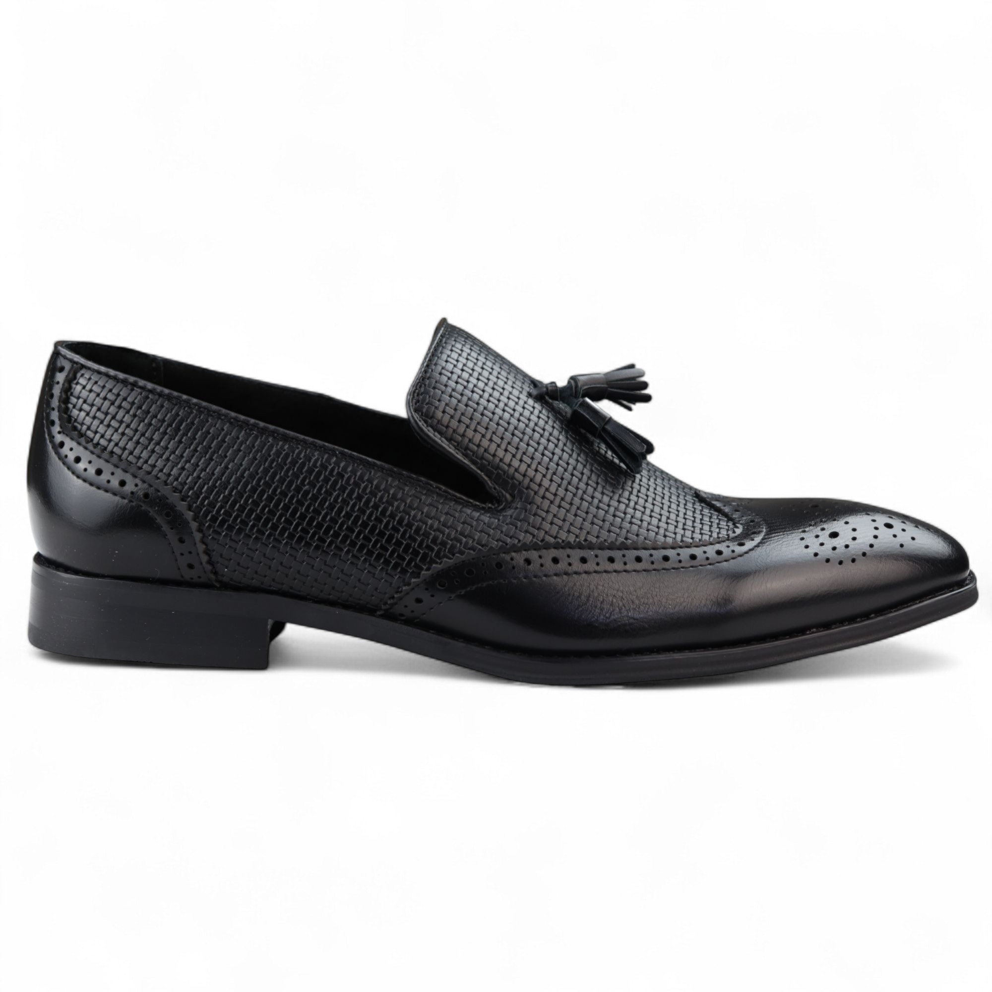 Herren Mokassin Loafer mit Quaste, elegante Slip-On-Abendschuhe