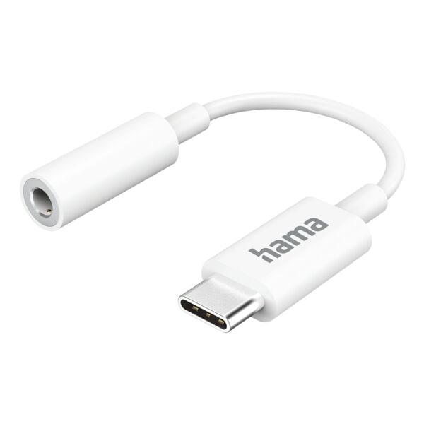 Hama Aux-Adapter USB-C / 3,5-mm-Klinke-Buchse weiß weiß Image