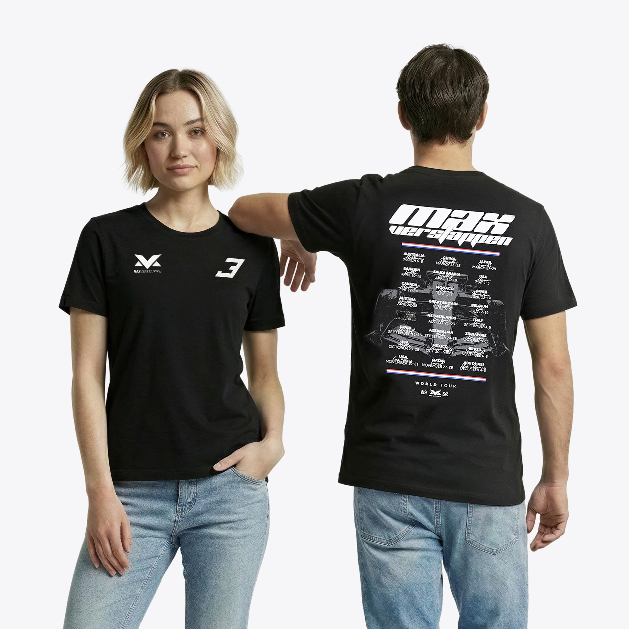 T-shirt MV World Tour - Noir - unisexe Taille: L