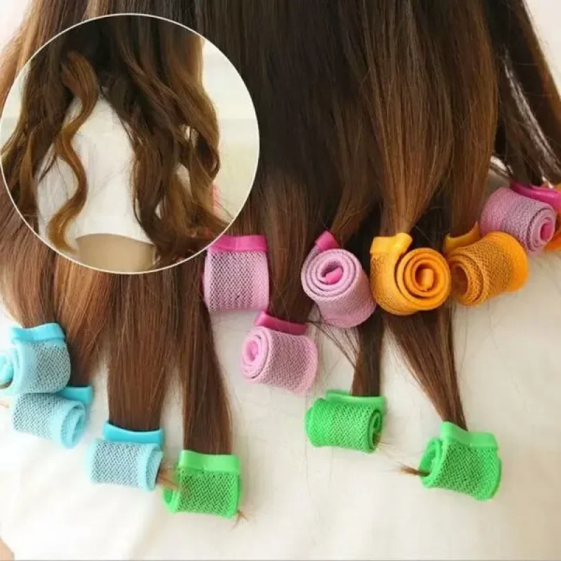 1 Set schneckenförmige Lockenwickler, keine Wellenform, Spirallocken, Lockenwickler, weiche Pro Magic Curler, DIY-Rollen, schadenfreie Styling-Werkzeuge Image