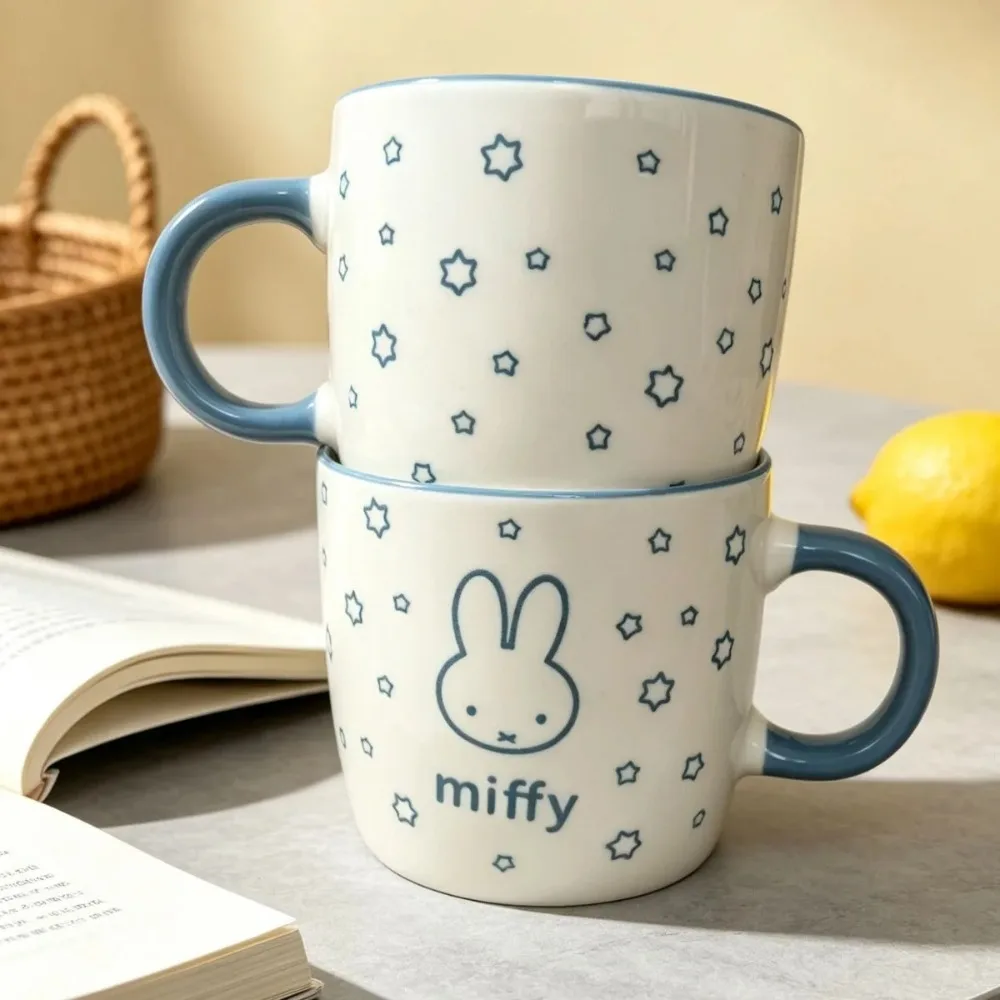 Cute Miffy Ceramic Mug Household Milk Coffee Cup Lovely Drinkware Stylish Gift for Daily Use Home Office and Festival Present