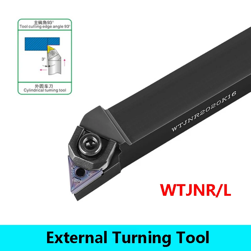 LIHAOPING Externer Triangul-Drehwerkzeughalter WTJNR1616H16 WTJNR2020K16 WTJNR2525M16 WTJNR3232P16 Drehmaschine TNMG Hartmetalleinsätze WTJNL1616H16 WTJNL2020K16 WTJNL2525M16 WTJNL3232P16 Image