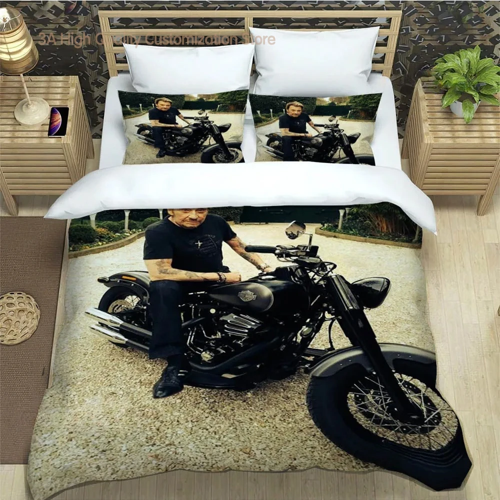 Rock star Johnny Hallyday ensembles de literie fournitures de lit exquises ensemble housse de couette ensemble de literie ensemble de literie cadeau d