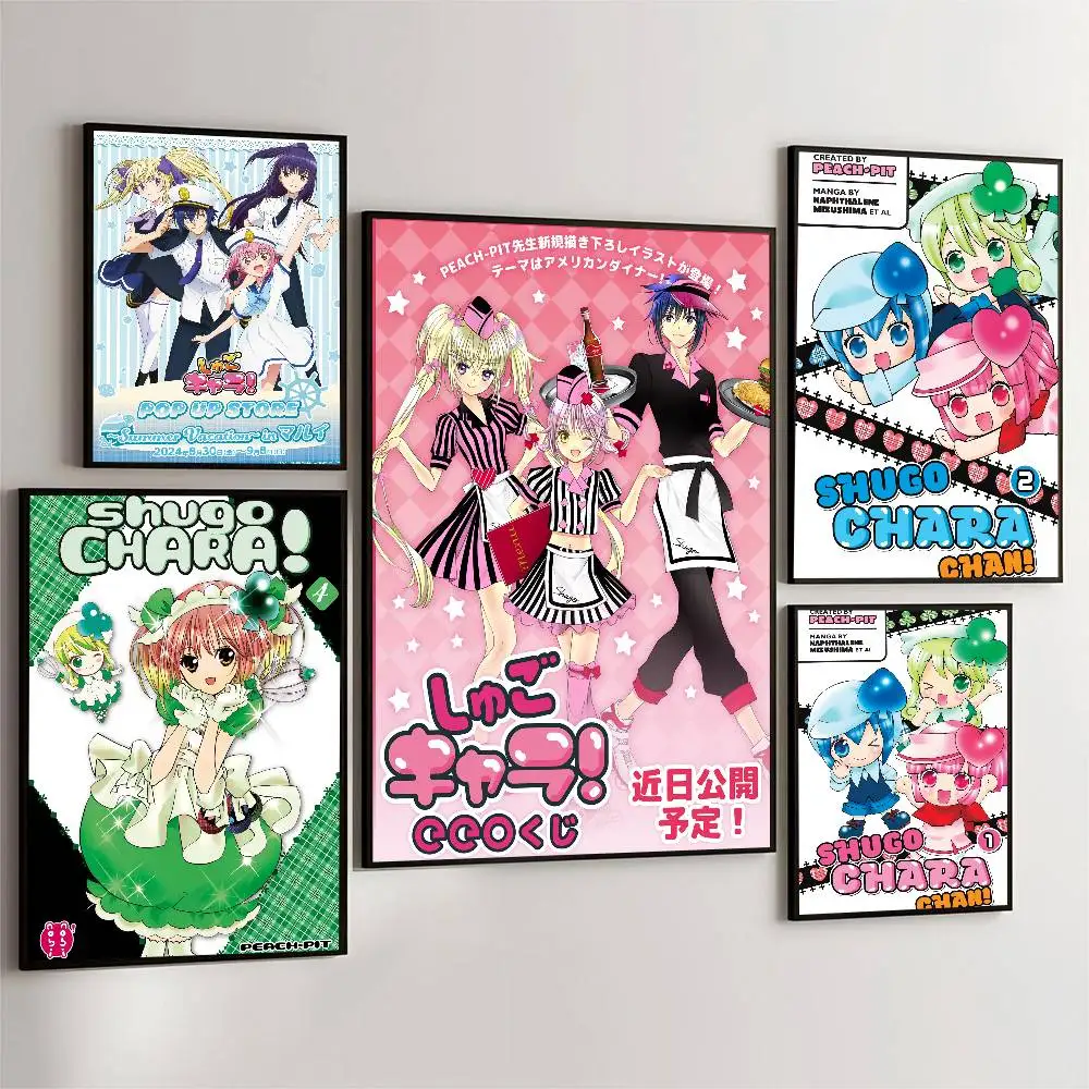 1 Stück Shugo Chara Anime-Poster, hochwertiger Druck, wasserfester Wandaufkleber für Bar, Wohnzimmer, Dekoration, Geschenk Image
