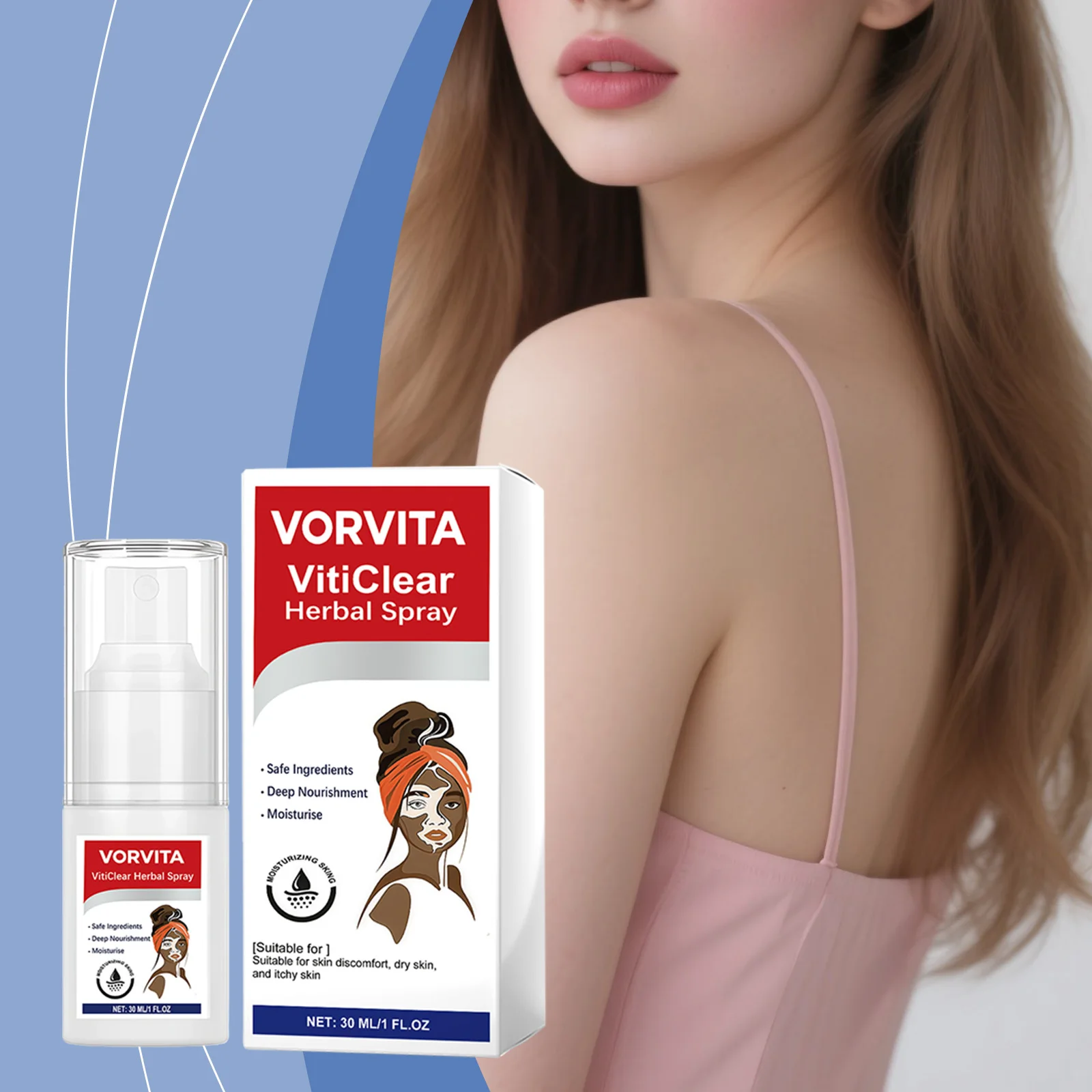 Kräuterspray, Milde Körperpflege, Beruhigend, Erfrischend, Feuchtigkeitsspendend & Angenehm, Frischer Kräuterduft Tägliches Pflegespray Image