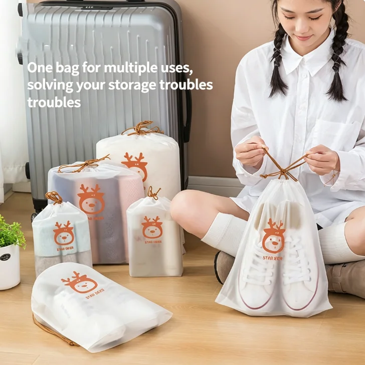 10/20/50 Stück Weiße Aufbewahrungstasche für Schuhe, Reise-Schuhtasche, Tragbare Vlies-Haushaltsbeutel mit Kordelzug für Kleidung, Sortierte Verpackung