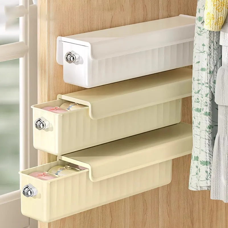 1 Stück Ausziehbarer Unterwäsche- und BH-Organizer, Schublade für Socken, Aufbewahrungsbox, Wandmontierte Höschenboxen, Schlafzimmer-Schrank-Organizer, Platzsparend