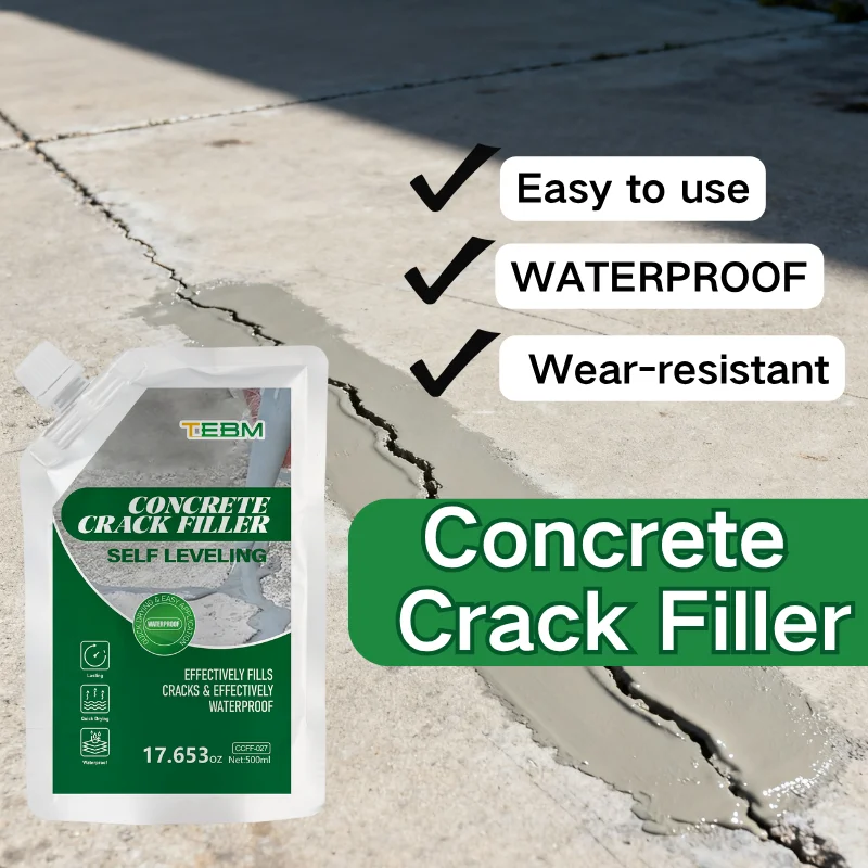 Betonriss-Füller 500/200ml Zement-Beton-Reparaturmittel Wasserdichtes Dichtmittel Eindringendes Haftmittel mit Hoher Festigkeit Image