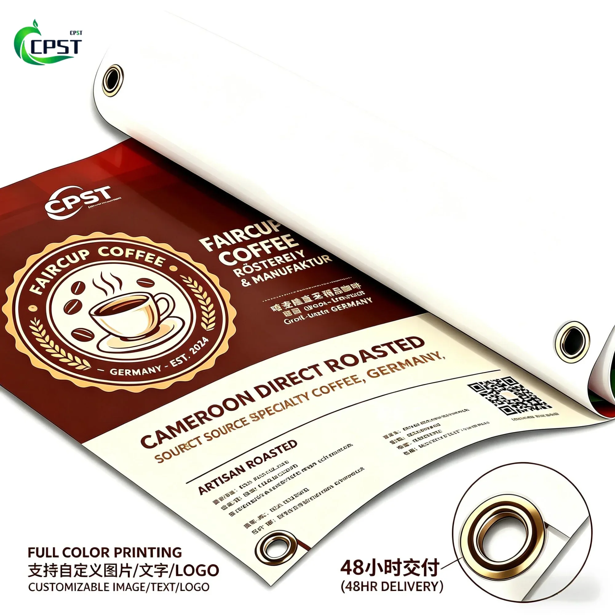 Individueller Vinyl-Bannerdruck Wasserdichtes Outdoor-Großformat Werbebanner Geschäftsschild Langlebiger PVC-Druck mit Hoher Auflösung Image