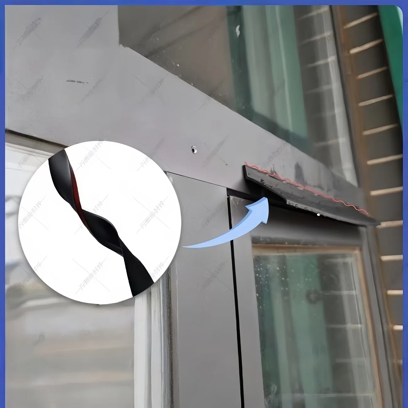 1 Rolle Fenster-Tropfenschutzstreifen, universelles regendichtes Werkzeug für Türen und Fenster, Fensterdichtungsstreifen, blockiert effektiv den Rückfluss von Regen in das Fenster
