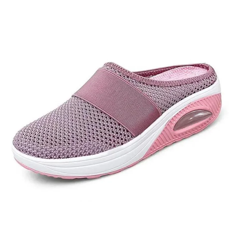 Frauen Keil Hausschuhe Premium Hausschuhe Vintage Anti-rutsch Casual Weibliche Plattform Retro Schuhe Plus Größe Orthopädische Diabetiker Sandalen