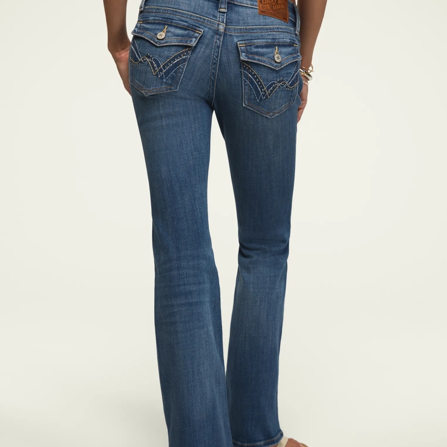 Lucky Brand Lucky Legend Low Rise Flare - Women's Pants Denim Flare Flared Jeans in Dance Party Wash, Size 30 x 32