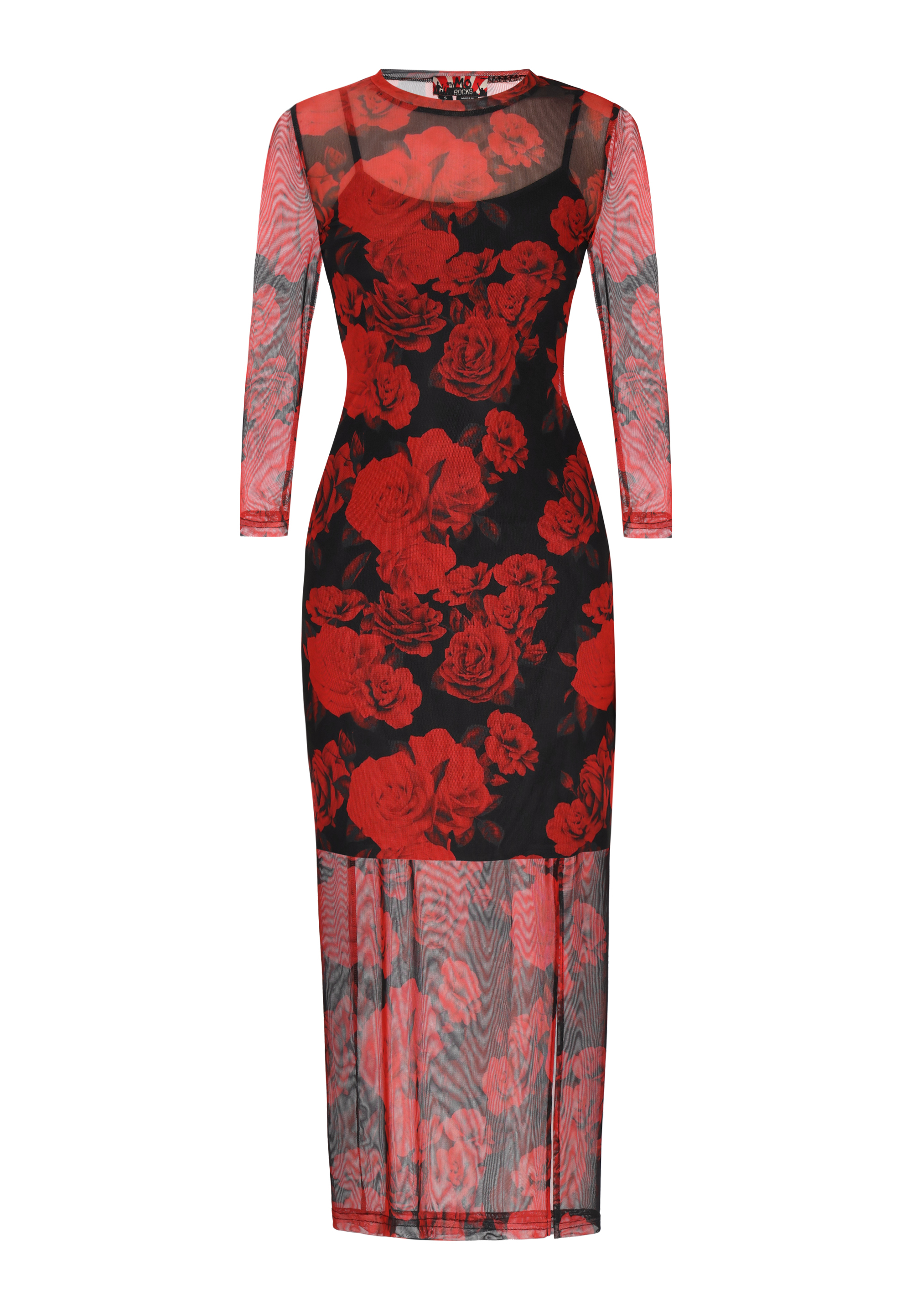 Mymo Kleid Frauen rot schwarz S