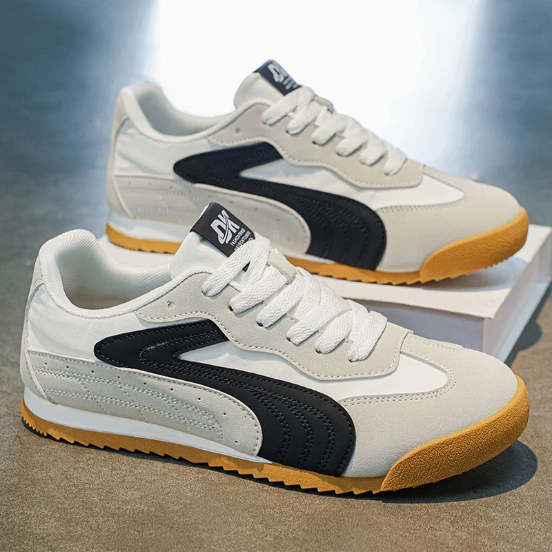 Niedrige Retro-Trainingsschuhe für Herren, Farbblockierte Atmungsaktive Weichsohlen-Freizeitschuhe Image
