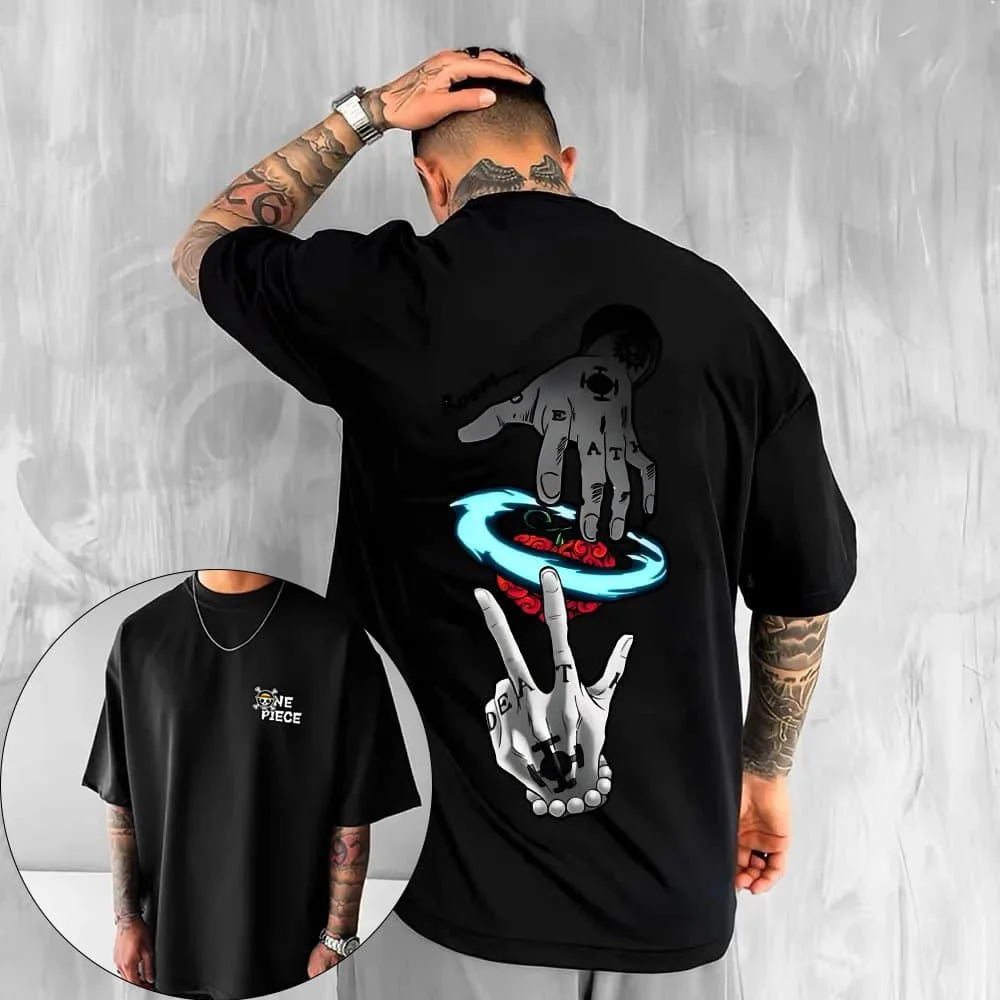 One Piece Japan Anime Y2K Harajuku Trend Hip Hop T-Shirt für Männer, Frauen, Erwachsene, Kinder, Jungen, Mädchen, Eltern-Kind Baumwoll-T-Shirt
