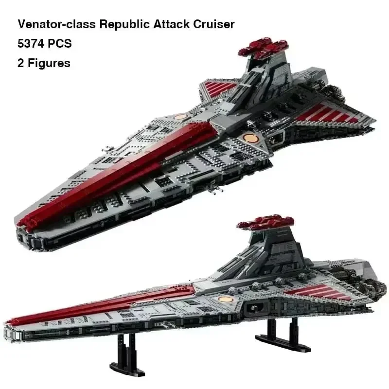 5374-teiliges Venator-Klasse Republic Attacks Cruiser Modell 75367 Kreuzer Heimdekoration Bausatz für Weihnachtsgeschenke Image