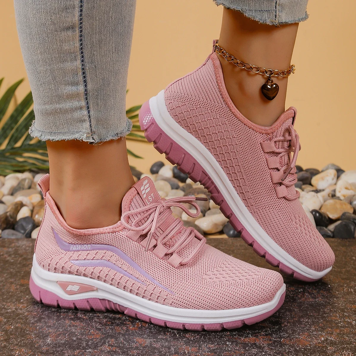 2025 Herbst Damen Mesh Atmungsaktive Schuhe Flache Schuhe Damen Freizeitschuhe Walkingschuhe Sportschuhe Damen Vulkanisierte Schuhe