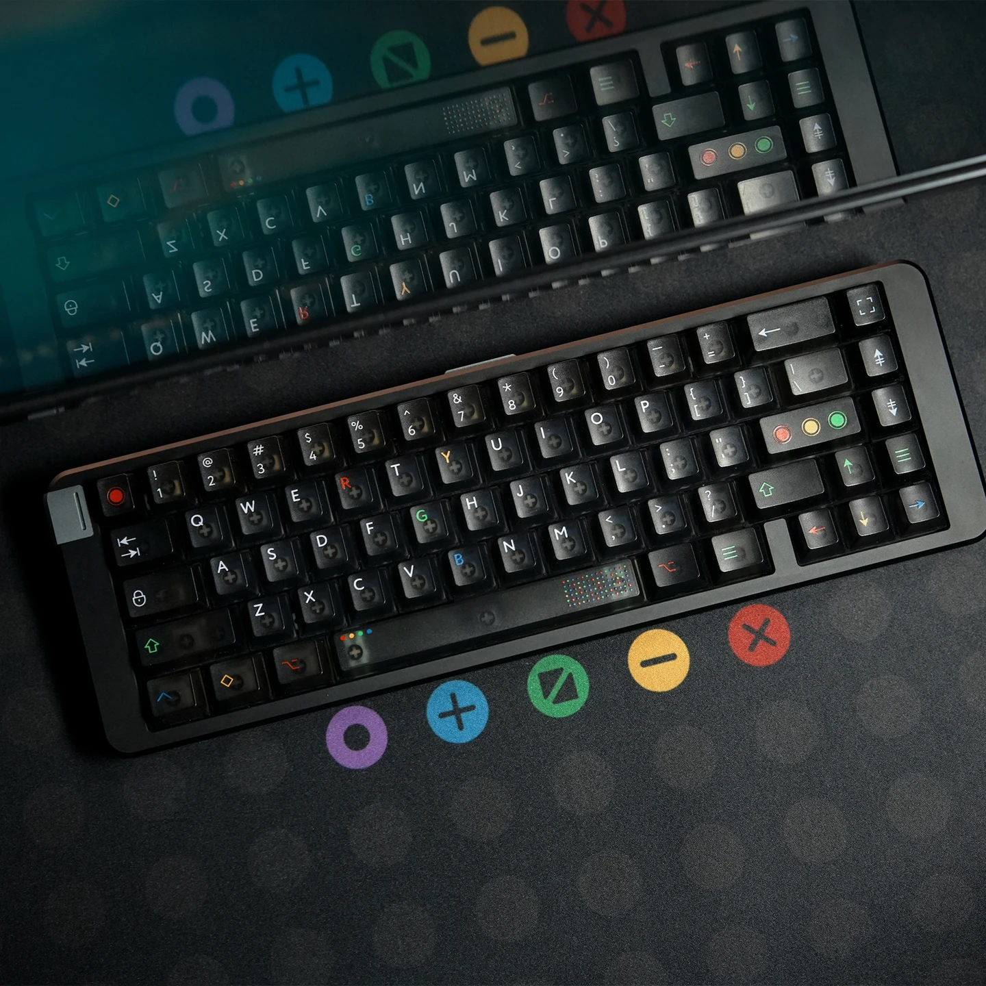 Aifei Dark Light Tastenkappen 122 Tasten UV Cherry Profil PC Transparente Tastenkappen für Cherry MX Switches Mechanische Tastatur Image