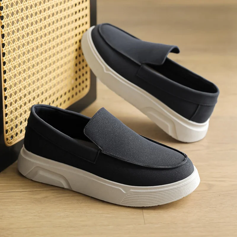 Sommer-Plateau-Loafer für Herren, Mokassins, große Größe 46, Freizeitschuhe für Herren, bequeme, atmungsaktive Slip-on-Designer-Schuhe für Herren, flache Schuhe