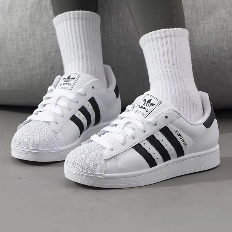 Originals Superstar Adidas Low Top Sneakers Classic Schwarz Weiß Shell Toe Freizeitschuhe IH8659