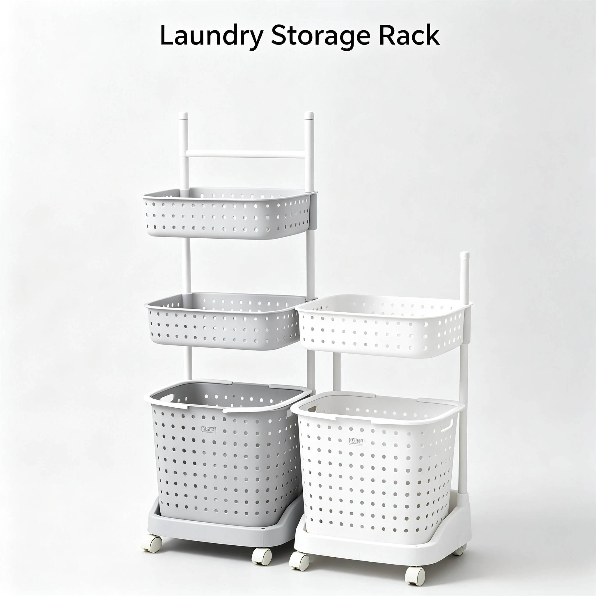 Household Dirty Clothes Storage Basket, Multifunctional Laundry Bucket Storage Rack Organizer Frame for Bathroom Bedroom Dirty
