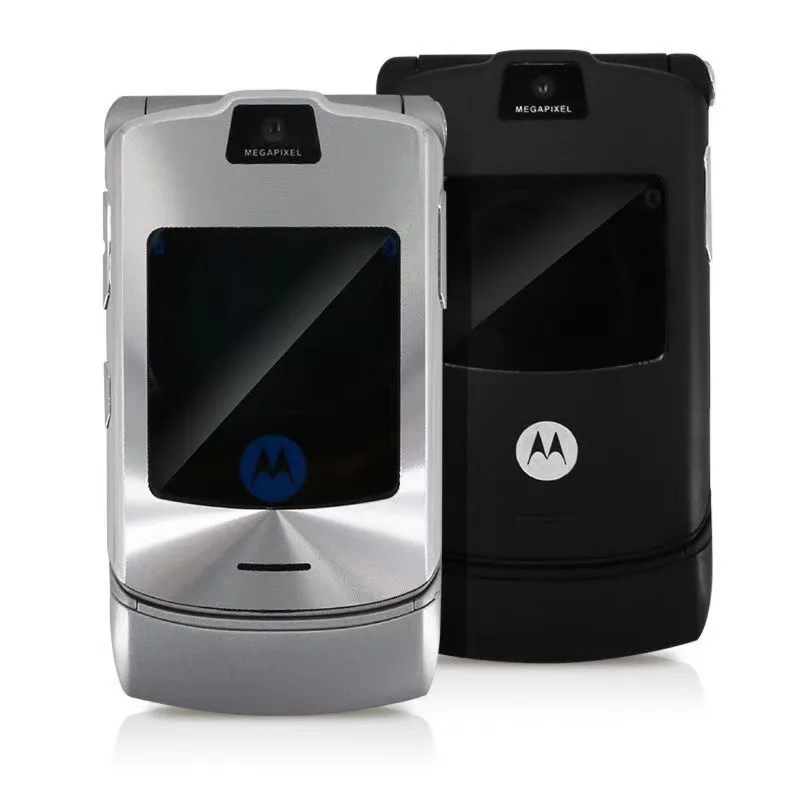 Motorola V3 GSM2G non-smart phone flip phone mobile elderly phone elderly flip phone spare button phone