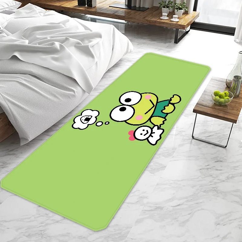Cute cartoon Sanrio KEROKERO KEROPPI Door Mat Entrance Non-slip Washable Kitchen Carpet Living Room Hallway RugsBathroom Bath