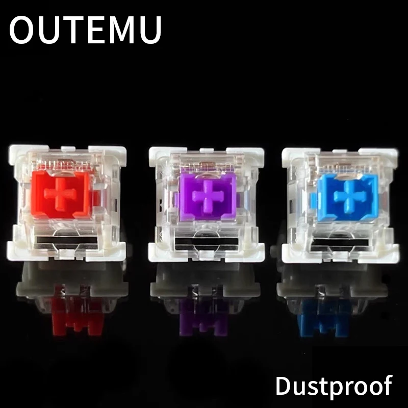 Outemu Staubdichter Schalter Blau Rot Schwarz Braun RGB Clicky Linear Tactile Silent Switches für MX Mechanical Gamer Tastaturschalter Image