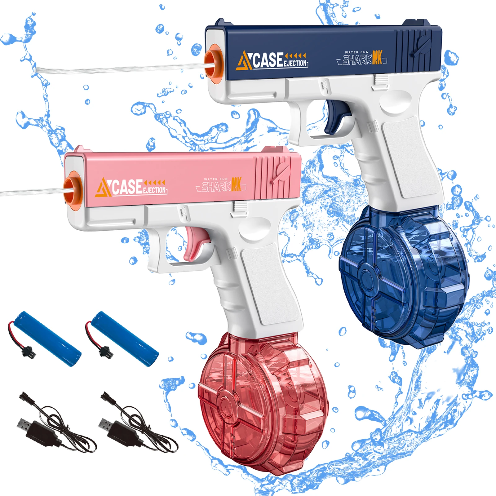 Elektrische Wasserpistole Automatische Spritzpistole für Kinder und Erwachsene, 26 Fuß Reichweite Wasserpistole für Pool Strand Outdoor-Spiele Image