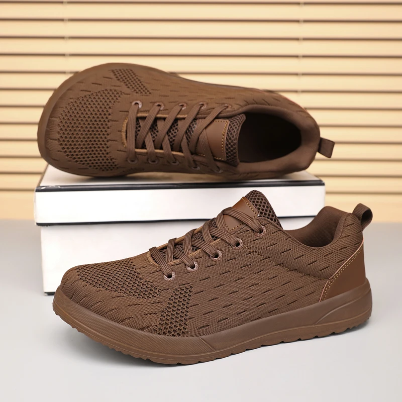 Große Größen 36-46, breite Zehenpartie, Wanderschuhe für Herren und Damen, gestrickte, atmungsaktive Herren-Sportschuhe, rutschfeste Unisex-Barfuß-Sneaker für den Außenbereich