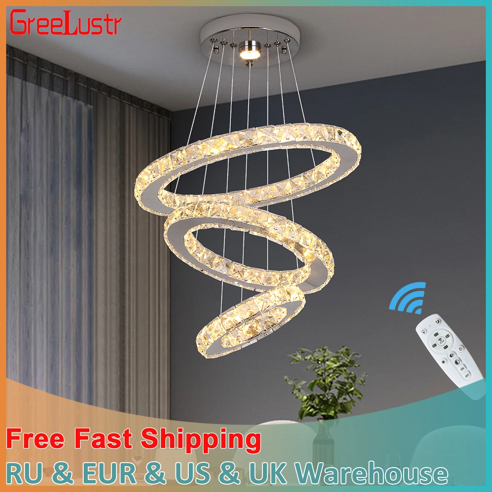 Moderne Anhänger Beleuchtung Ringe Led Kristall Kronleuchter Hängen Glanz Lamparas Decke Lampe Leuchten Leuchte für Wohnzimmer