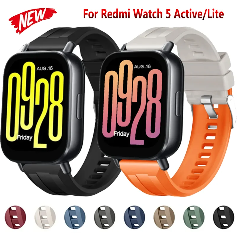 22mm Silikonarmband für Redmi Watch 5 Active/Lite, atmungsaktives Armband für Huawei Watch GT6-5-4 Pro 46mm/Amazfit Acitve Max Bip 6 Image