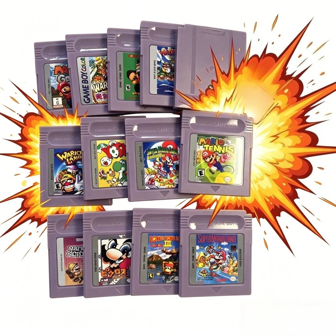 Nouvelle cartouche de jeu vidéo GBC 16 bits, console de jeu 16 bits, carte de jeu Wario Land Donkey Kong Wario Land 2 Yoshi pour GBC/GBA Mario