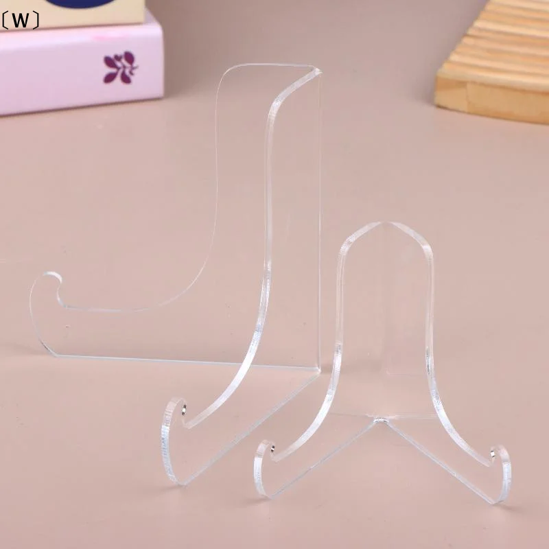 〔W〕〔W〕Transparenter Acryl-Buchständer mit flachen Stützleisten, Ausstellungsständer, Tablet-Halter zum präsentieren und organisieren von Heimdekorationen〔R1〕 Image