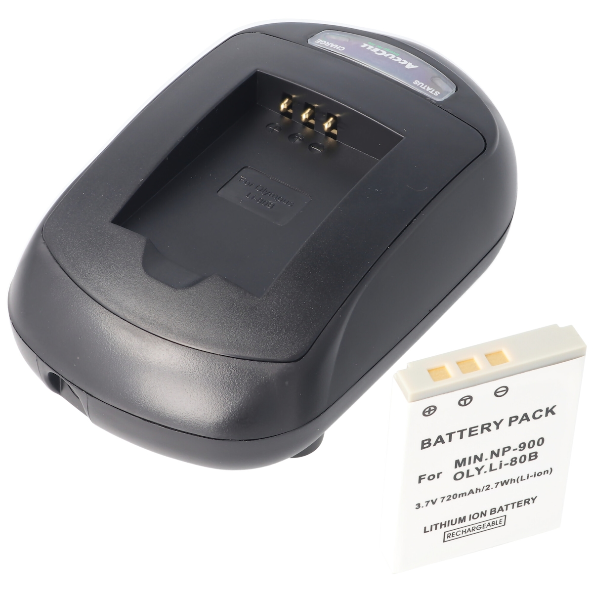 AccuCell Ladegerät und Akku passend für den Akkutyp 02491-0028-00 Image
