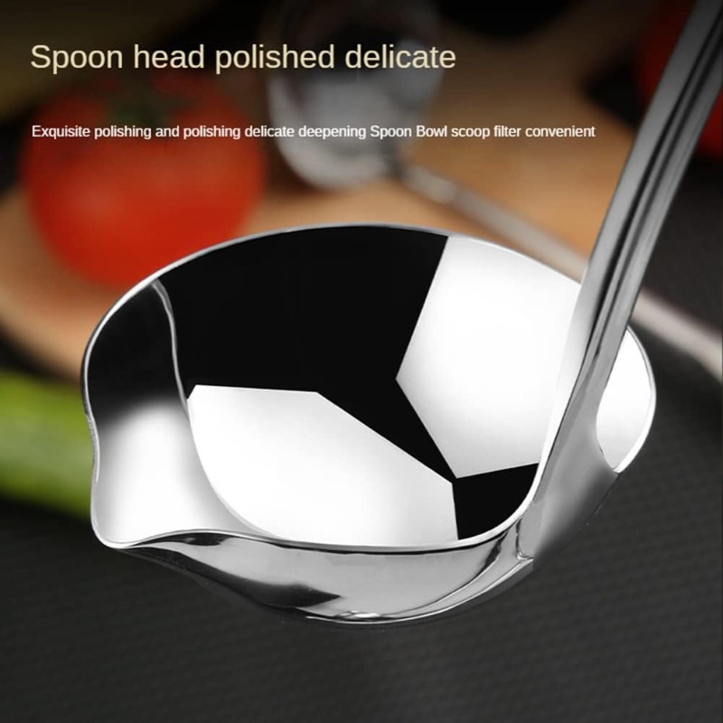 Stainless Steel Soup Ladle With Pour Spout Kitchen Serving Tool Stainless Steel Soup Ladle With Pour Spout Kitchen Serving Tool