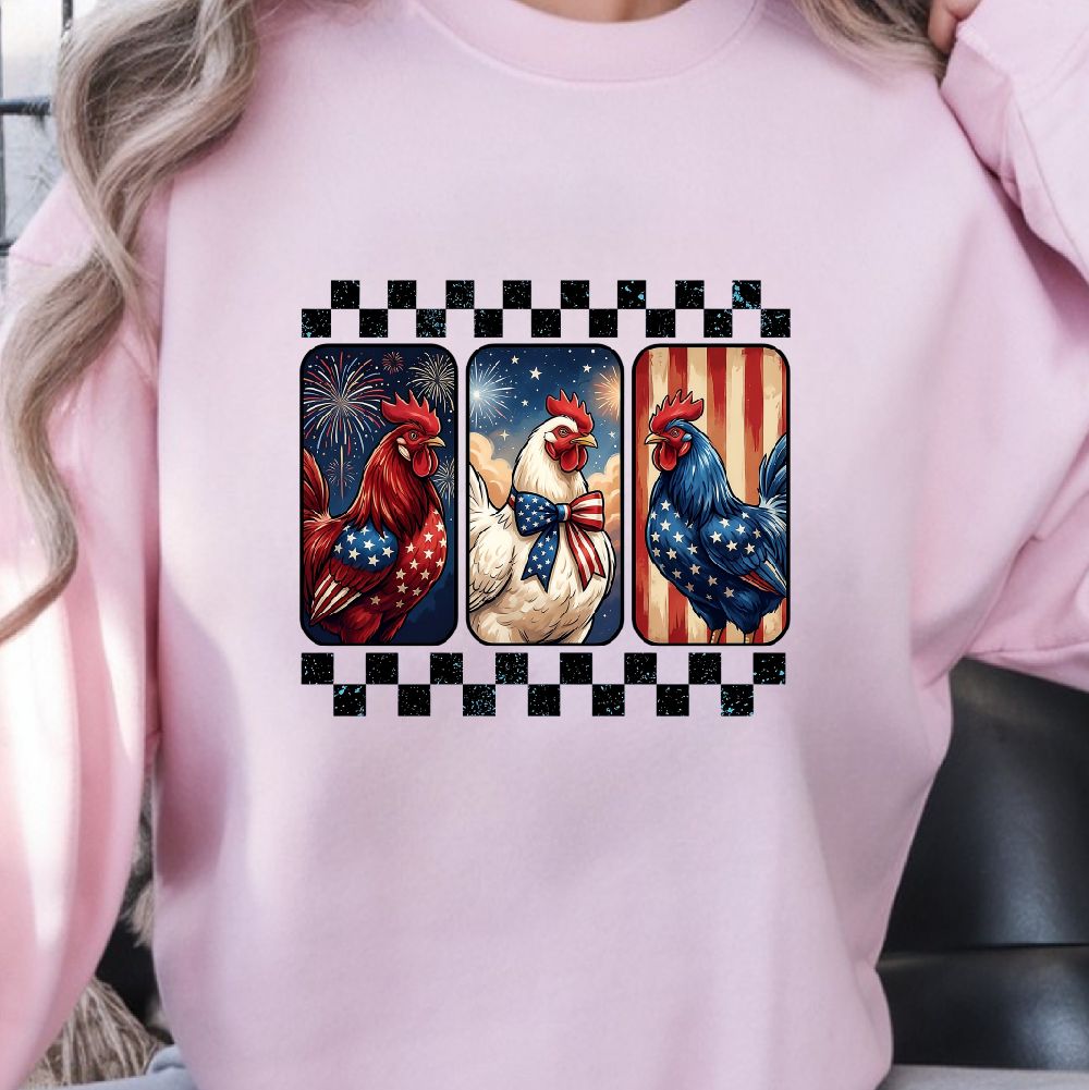 Patriotic Chicken 4th Of July Shirt | Funny USA Flag Farm Independence Day Tee blue xl t Shirt