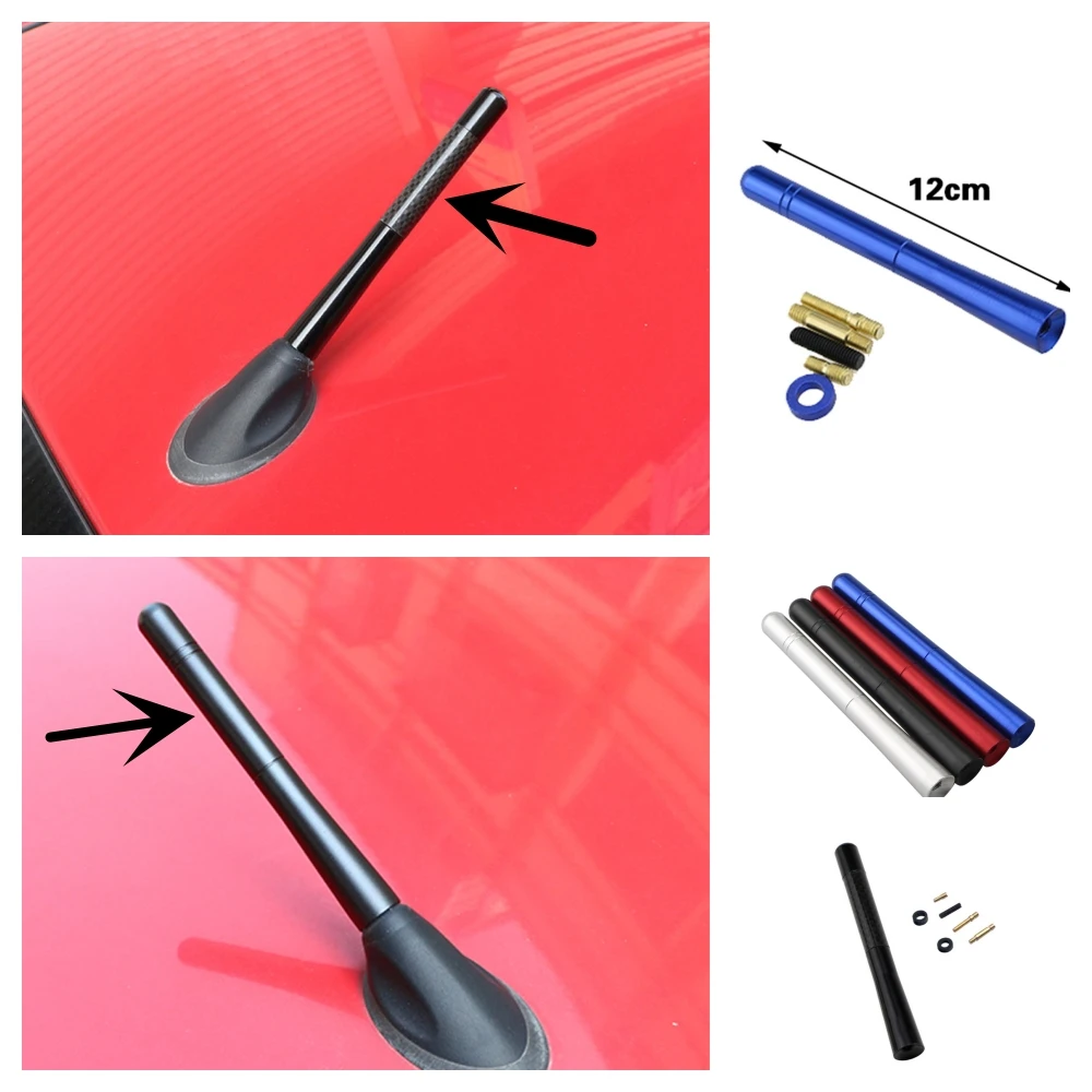 12 cm Radio Auto Antenne Antenne für Ford Fiesta MK7 Ecosport Focus 2 3 MK2 MK3 Dekorative Schraube Metall dach Auto Zubehör Image