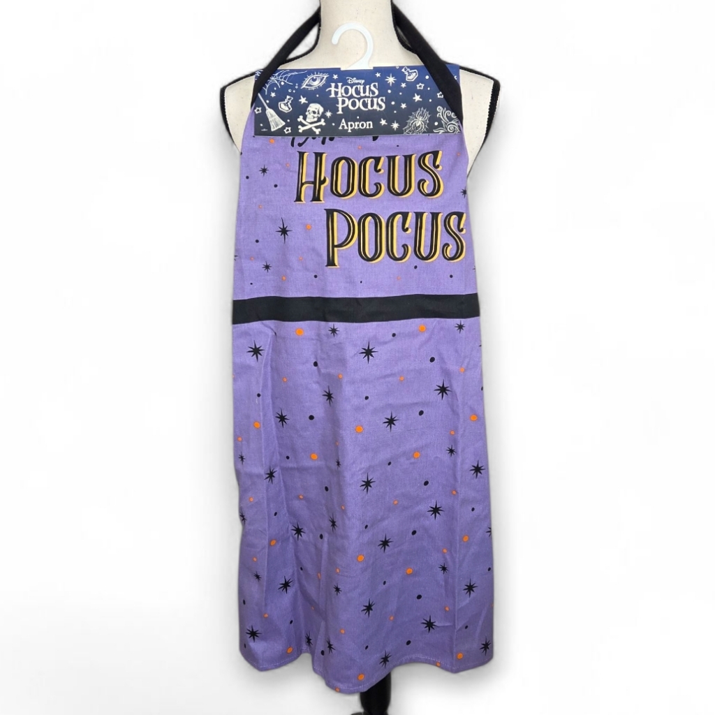 Disney Kitchen | Disney Hocus Pocus Purple Halloween Witch Kitchen Apron | Color: Black/Purple | Size: Os