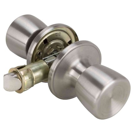 PROSOURCE T-5764SS-PS Passage Knob, Metal, Stainless Steel, 2-3/8 to 2-3/4 in