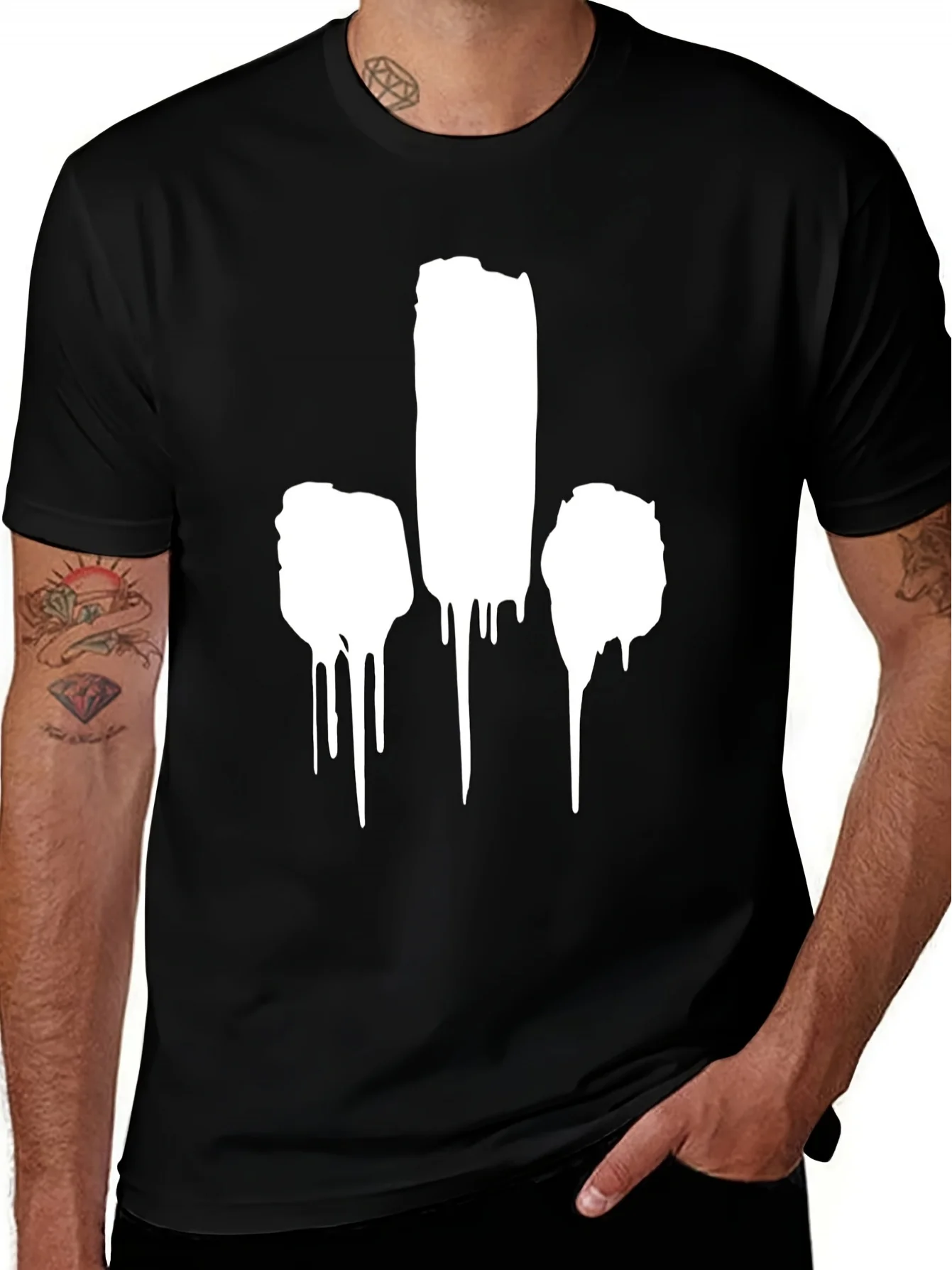 K.I.Z Band T-Shirt für Herren, weiße Hippie-Kleidung, Sommerkleidung für Herren, grafisches T-Shirt für große und große Männer
