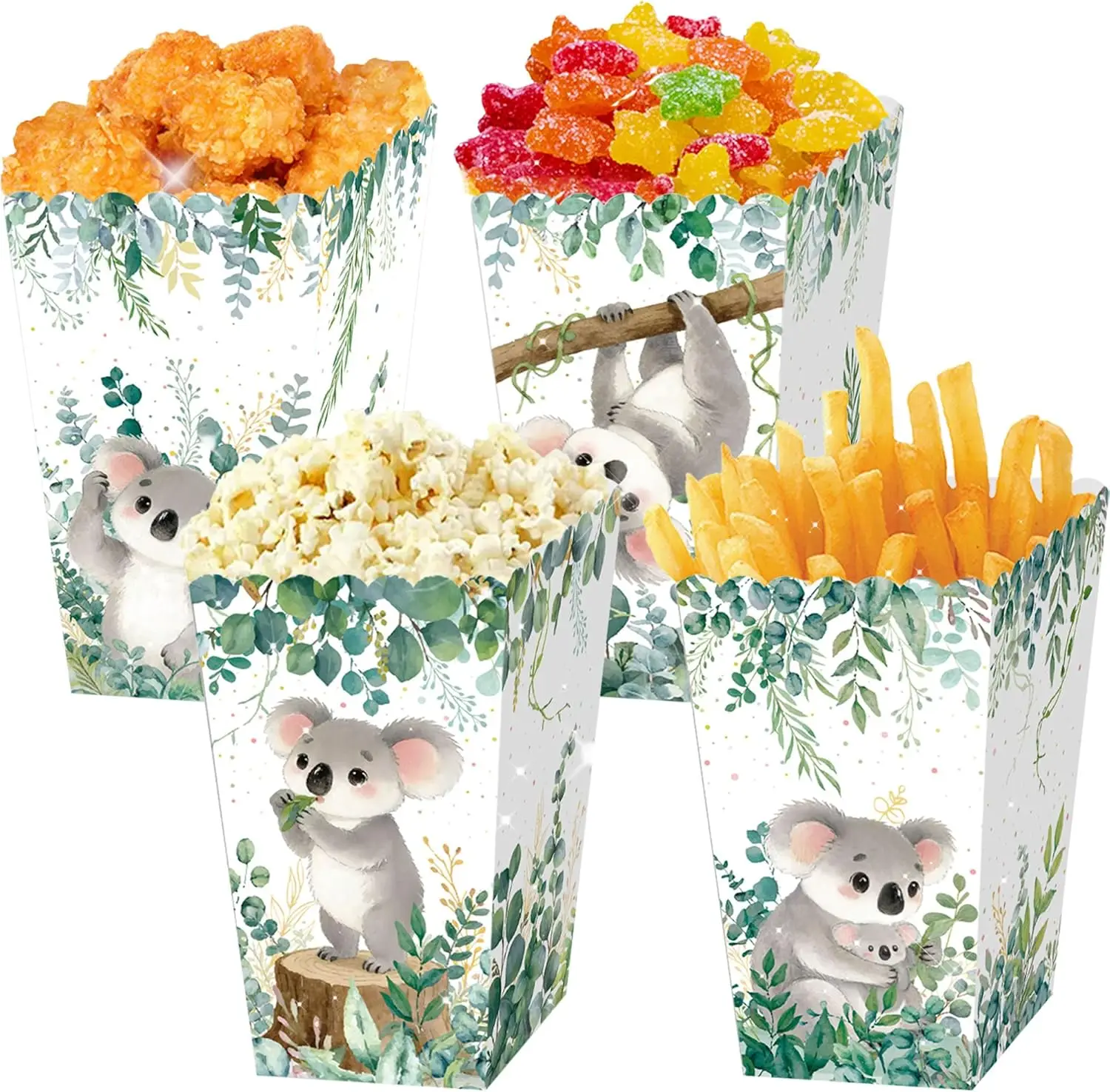 Koala-Boxen Geburtstagsparty-Zubehör Koalabär-Leckereien Geschenktüten Tier-Thema Babyparty-Dekorationen Image